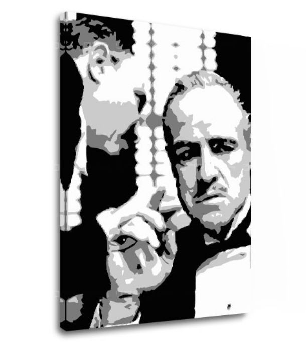 The biggest mobsters on the canvas - The Godfather - Don Corleone gets advice