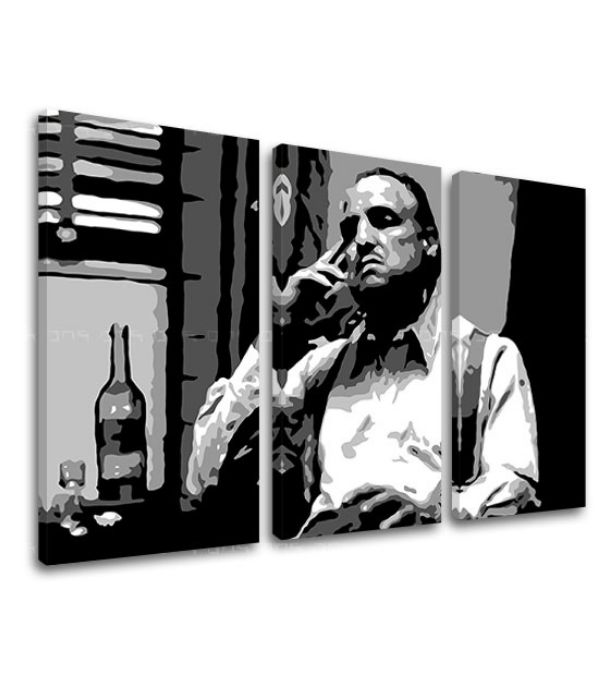 The biggest mobsters on the canvas - The Godfather - Marlon Brando with a bottle of scotch