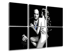 The biggest mobsters on the Sopranos canvas - Tony Soprano with a naked woman