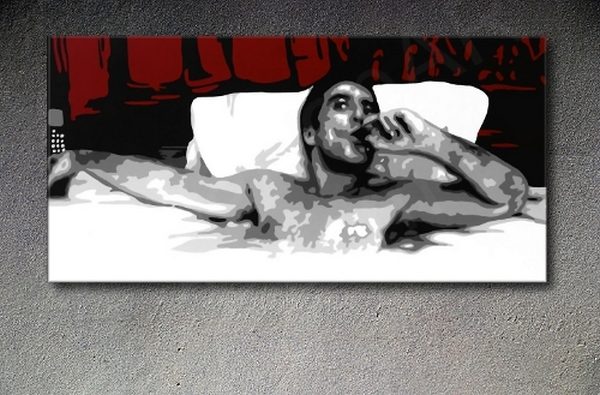 Scarface - AL PACINO "Relax" POP ART painting on canvas