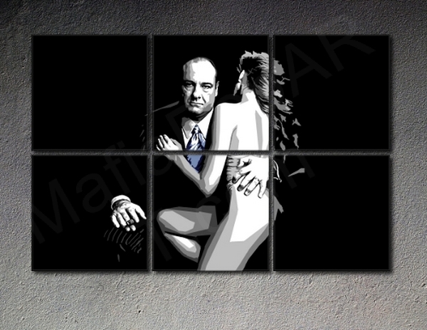 The Sopranos - 6 panel POP ART on canvas