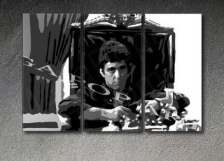 Scarface - Tony Montana 3 panel POP ART on canvas