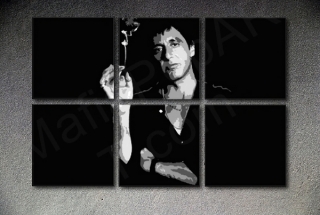 Scarface - AL PACINO 6 panel POP ART on canvas