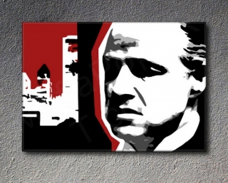 The Godfather "Mafia City" Marlon Brando canvas ART