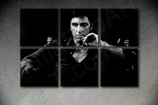 Scarface - AL PACINO 6 panel POP ART on canvas