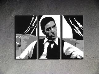 Scarface - AL PACINO 3 panel POP ART on canvas
